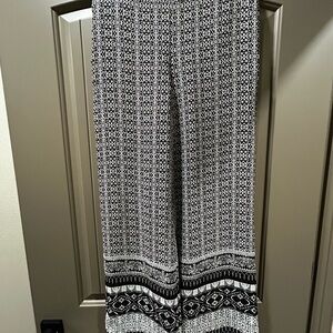 by & by Monochrome Patterned Wide Leg Pants